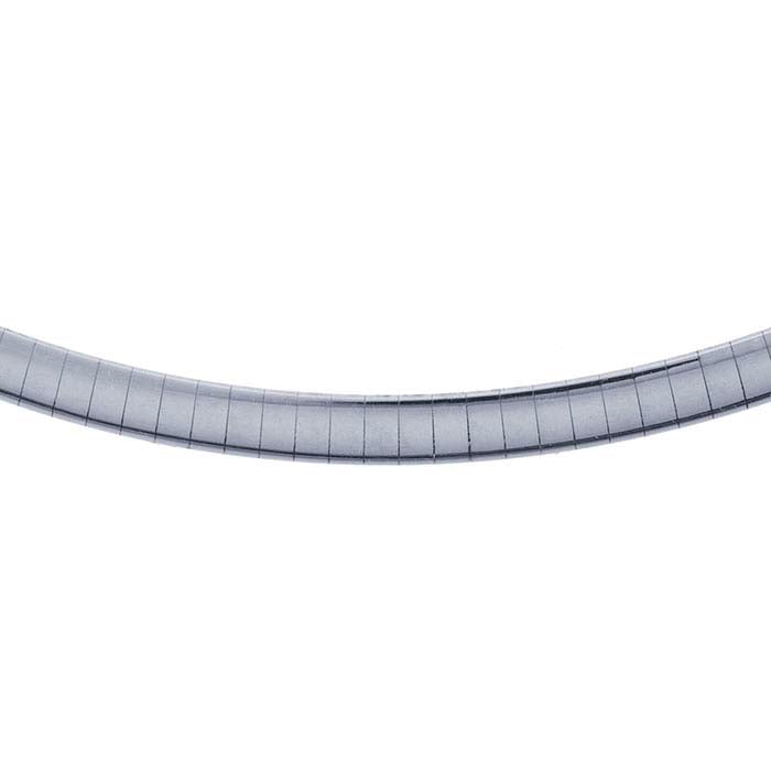 Sterling Silver Flat Omega Round Neck Chain