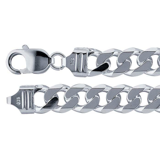 Sterling Silver Beveled Curb Chain