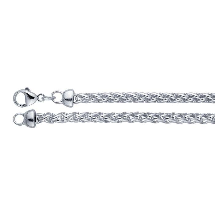 Sterling Silver Round Wheat Chain