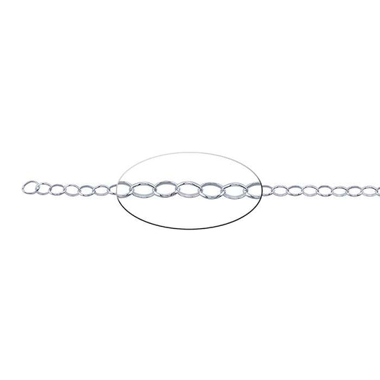 Sterling Silver Oval Rolo Chain