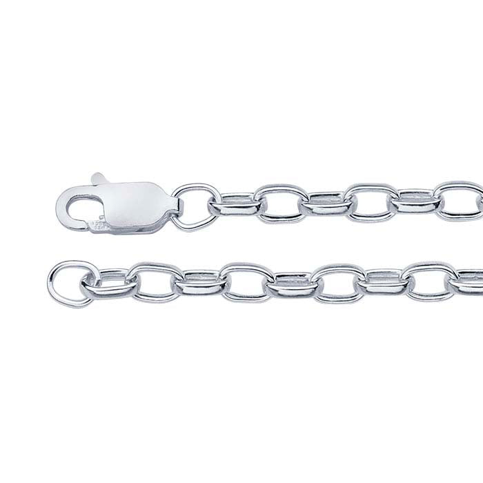 Sterling Silver Oval Rolo Chain