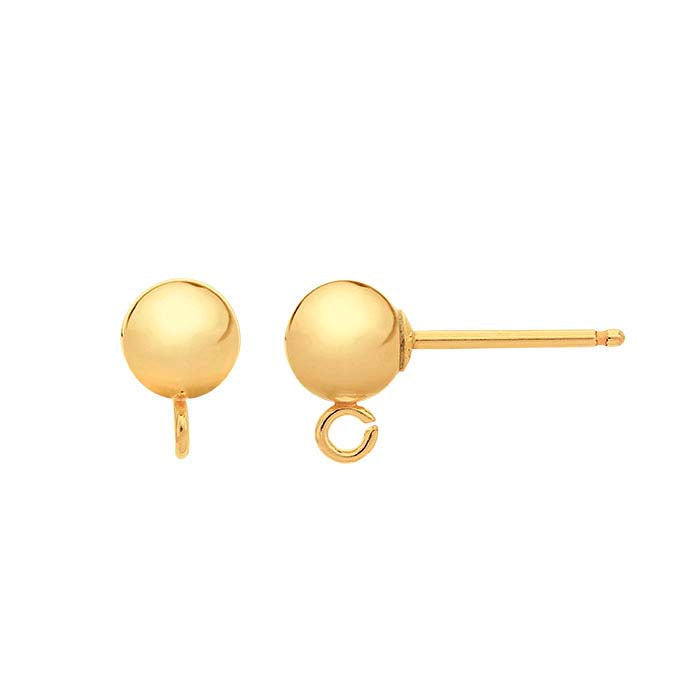 Ball Post Earring with Open Ring
