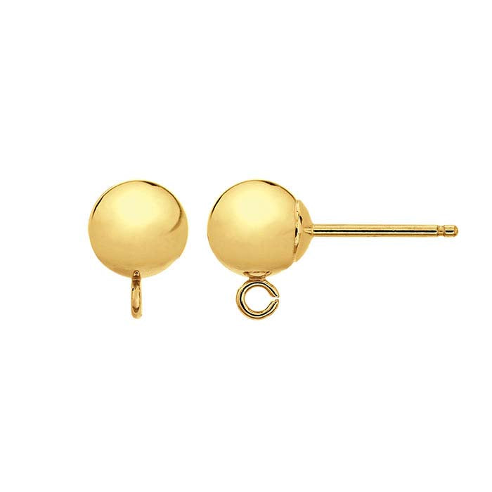 Ball Post Earring with Open Ring