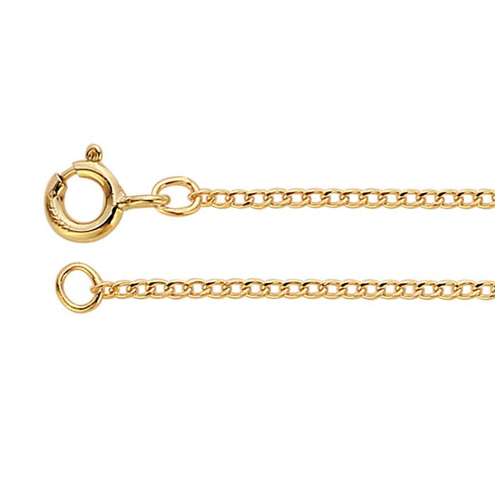 14/20 Yellow Gold-Filled Flat Curb Chain