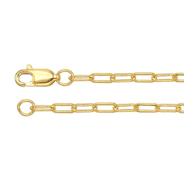 14/20 Yellow Gold-Filled Flat Drawn Oval Cable Chain