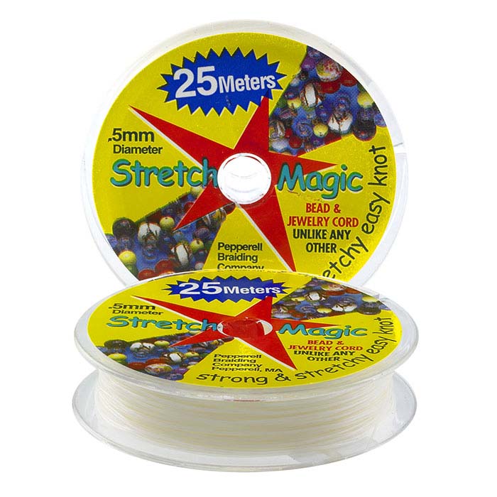 Stretch Magic White 0.51mm Jewelry Cord, 25 Meters