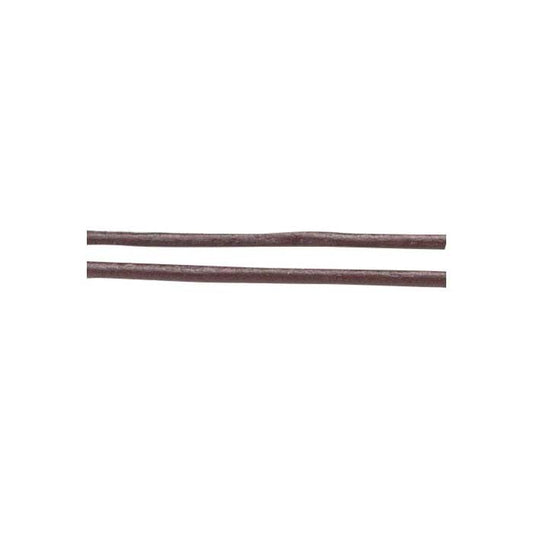 Dark Brown Greek Leather Round Cord