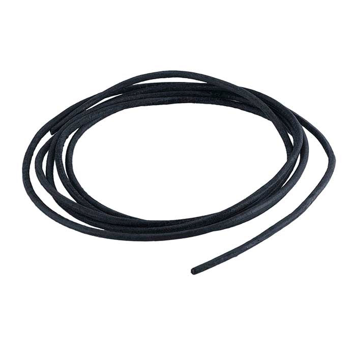 Black Greek Leather Round Cord