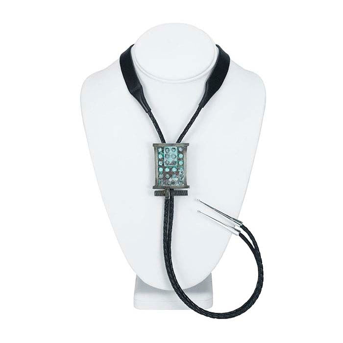 Black Braided Leather Flat-Back Bolo Cords, 1066.8 mm