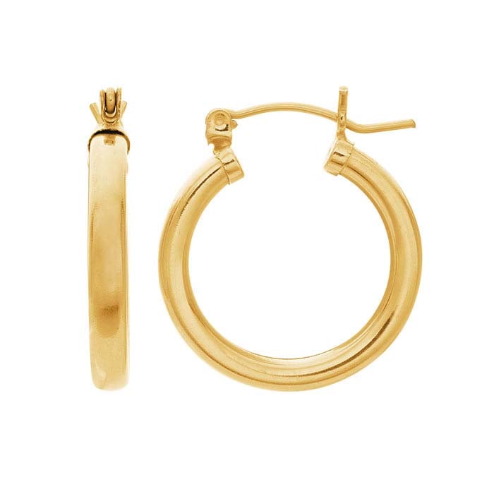 14/20 Yellow Gold-Filled Tubing Hoop Earrings