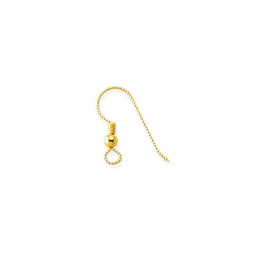 SlipLess™ Ear Wire with Loop, Bead and Coil