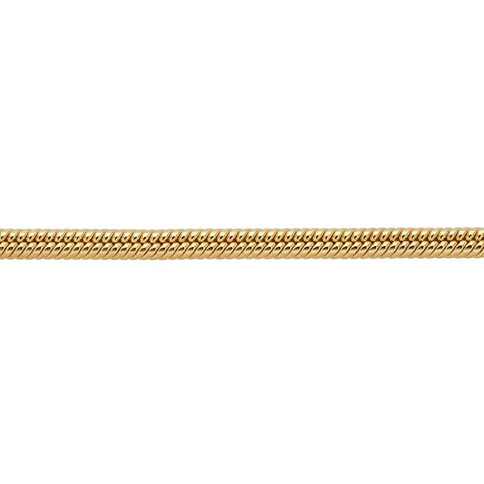 14/20 Yellow Gold-Filled Seamed Snake Chain