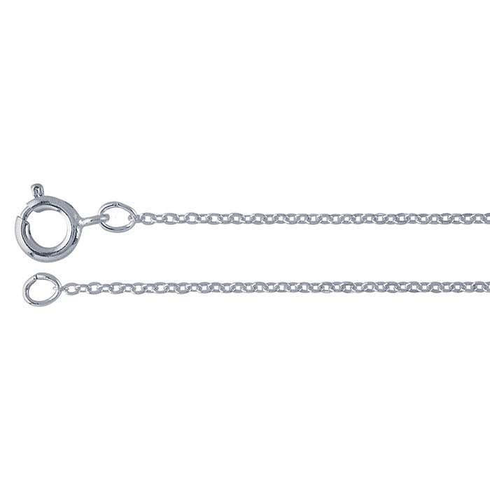 Brass Silver-Plated Flat Cable Chain