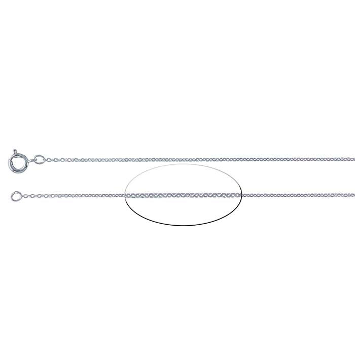 Brass Silver-Plated Flat Cable Chain