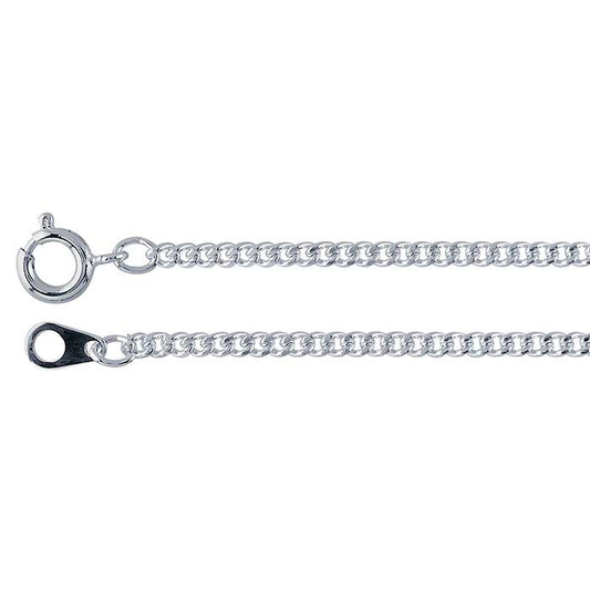 Steel Silver-Plated Diamond-Cut Curb Chain