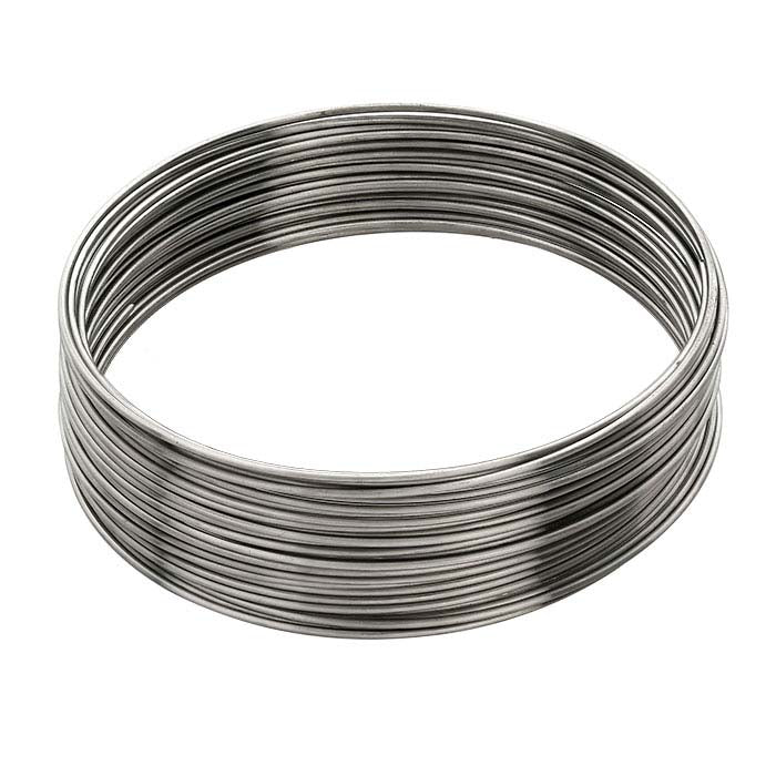 Beadalon® ステンレススチール ブレスレット メモリーワイヤー コイル、直径0.91mm、重量0.03kg。