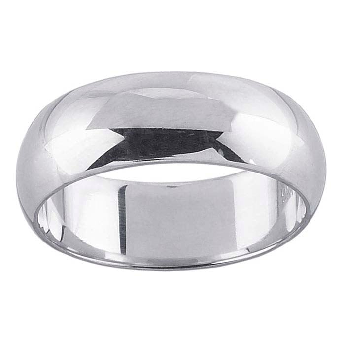 Nordt Sterling Silver Half-Round Wedding Band