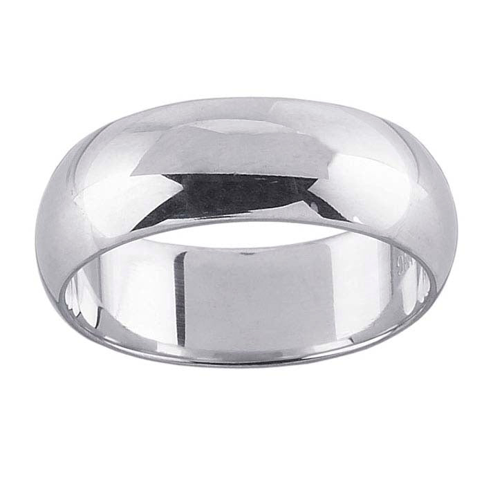 Nordt Sterling Silver Half-Round Wedding Band
