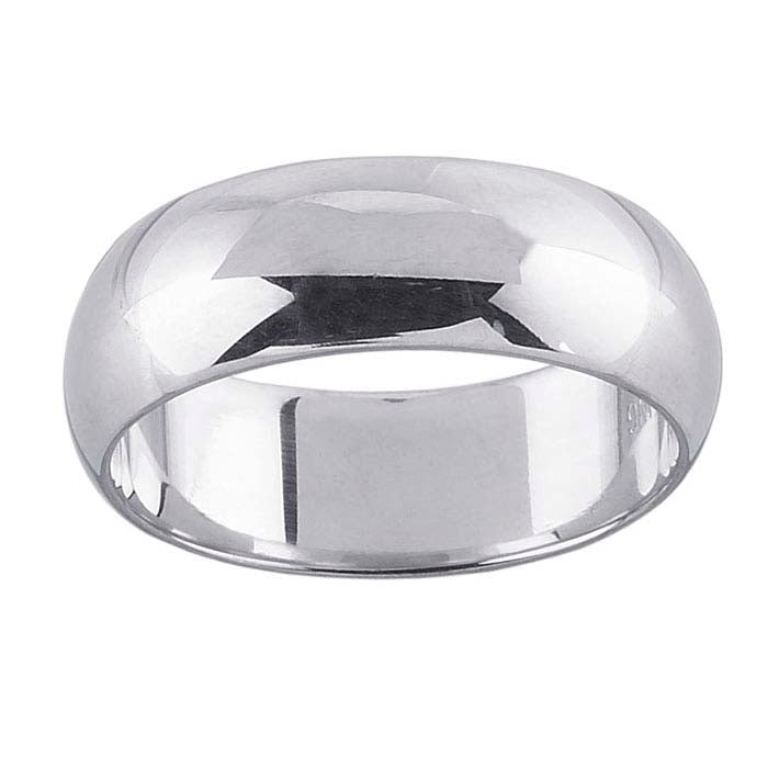 Nordt Sterling Silver Half-Round Wedding Band