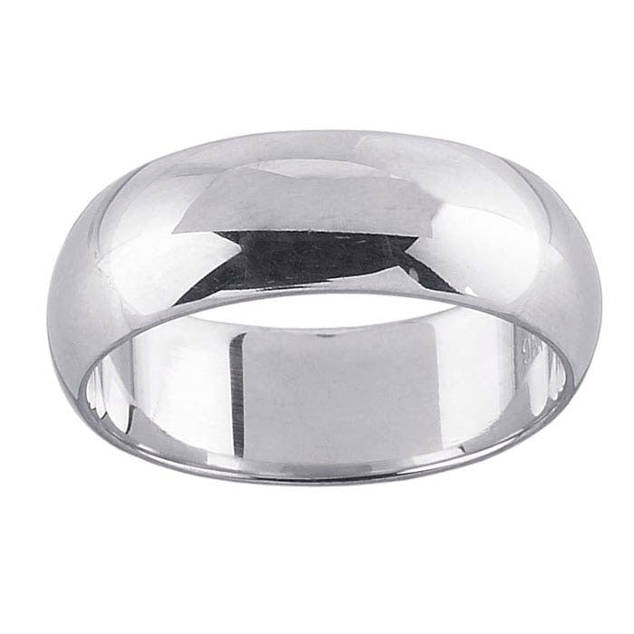Nordt Sterling Silver Half-Round Wedding Band
