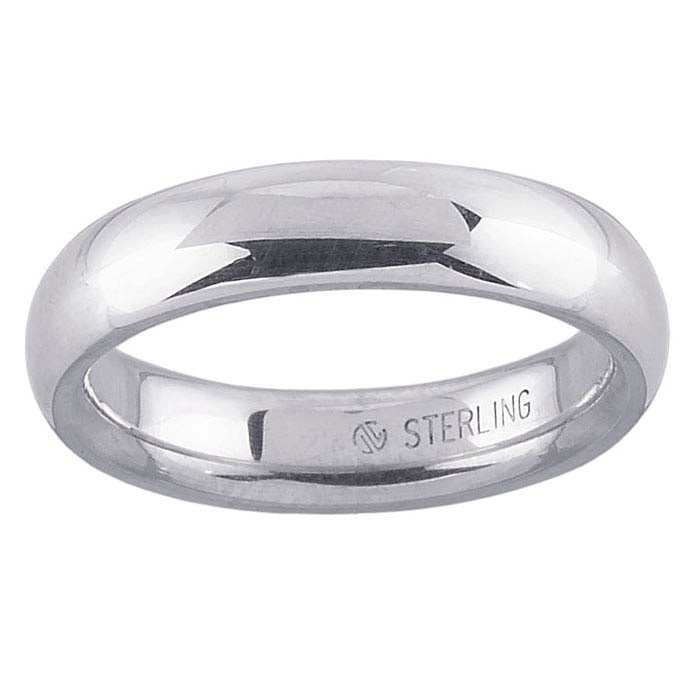 Nordt Sterling Silver Comfort Fit Wedding Band