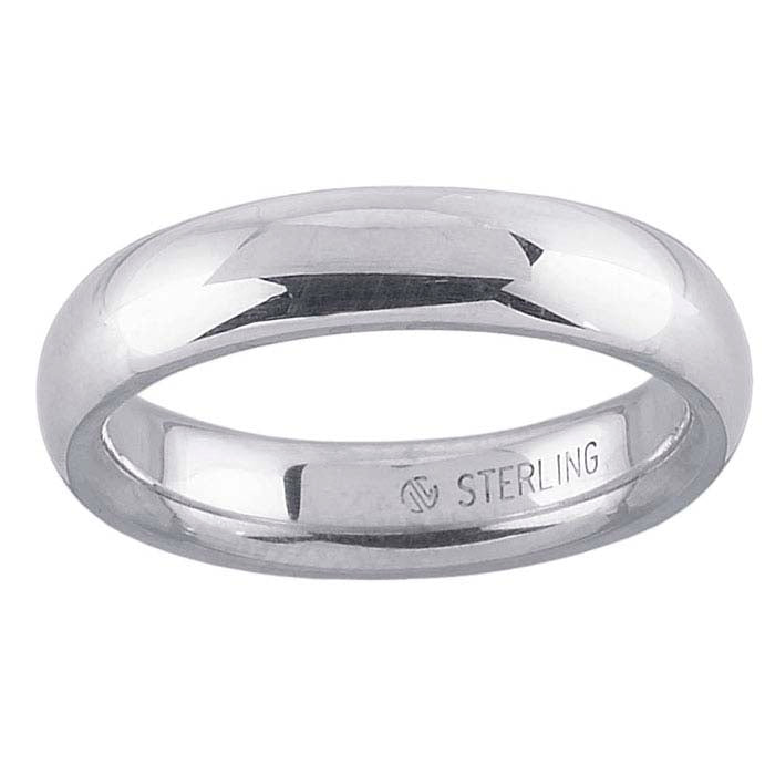 Nordt Sterling Silver Comfort Fit Wedding Band