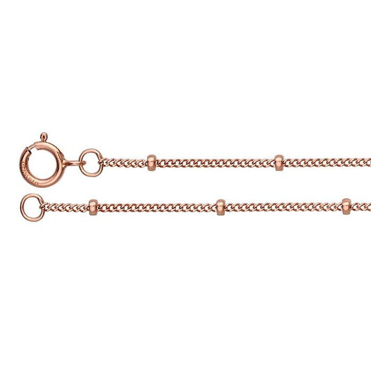 14/20 Rose Gold-Filled Curb Chain with Beads