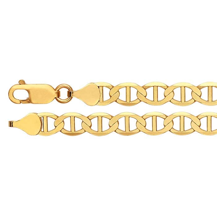 14K Yellow Gold Diamond-Cut Anchor Chain