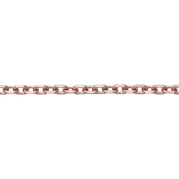 14K Rose Gold Diamond-Cut Beveled Cable Chain