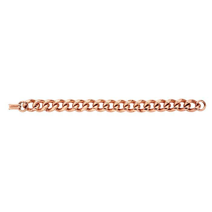 Pulsera de cadena curb de cobre