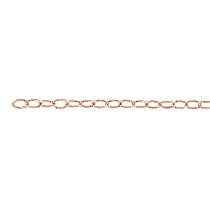 14/20 Rose Gold-Filled Flat Oval Cable Chain