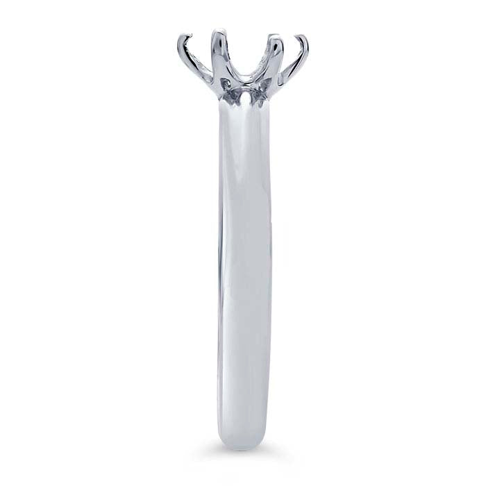 14K hvidguld 6 x oval ringindfatning