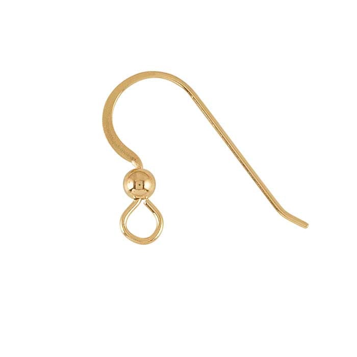 Wire Loop Clean Ear Hammered Ear Wire with Loop and Bead – Amadesa