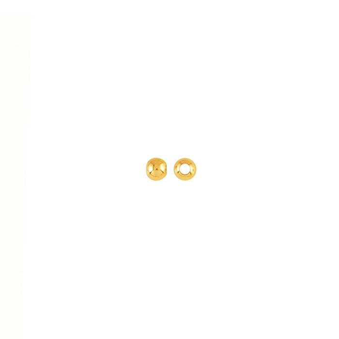 14K Yellow Gold Round Heavy-Wall Seamless Bead