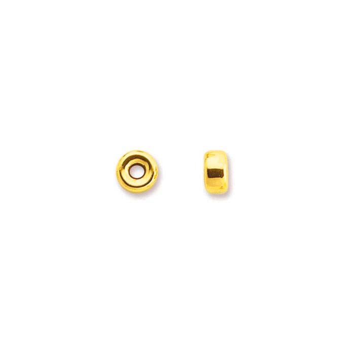 14K Yellow Gold Roundel Bead