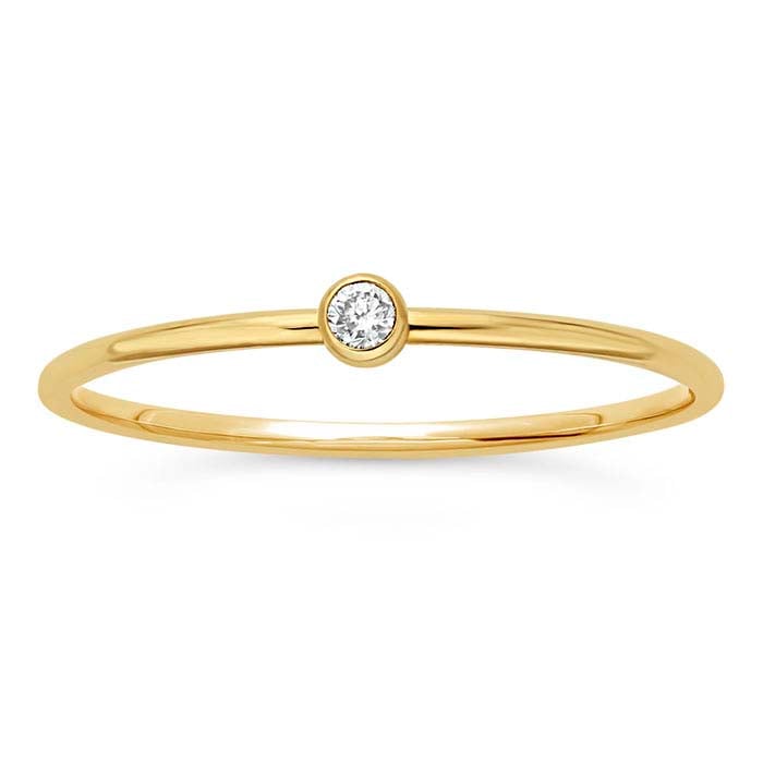 14K Yellow Gold Lab-Grown Diamond-Set Ring