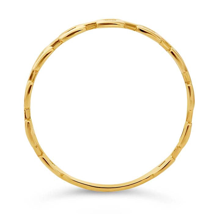 Obrączka z kwadratowymi ogniwami z żółtego złota 14K