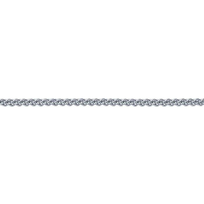 14K White Gold Round Wheat Chain