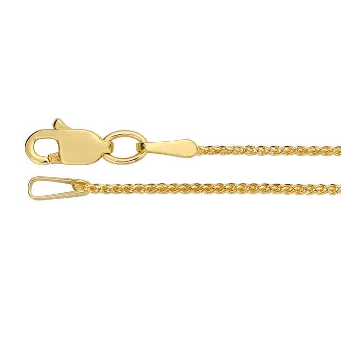 14K Yellow Gold Diamond-Cut Wheat Chain