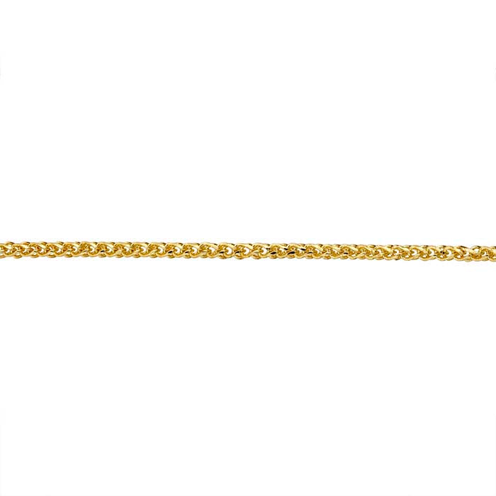 14K Yellow Gold Diamond-Cut Wheat Chain