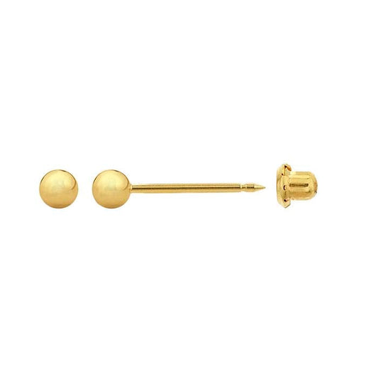 Inverness® 14K Yellow Gold Piercing Earrings, Ball