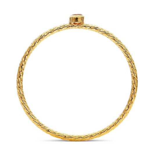 14/20 Gelbgold gefüllter Champagner-CZ-Set-Glitzerring