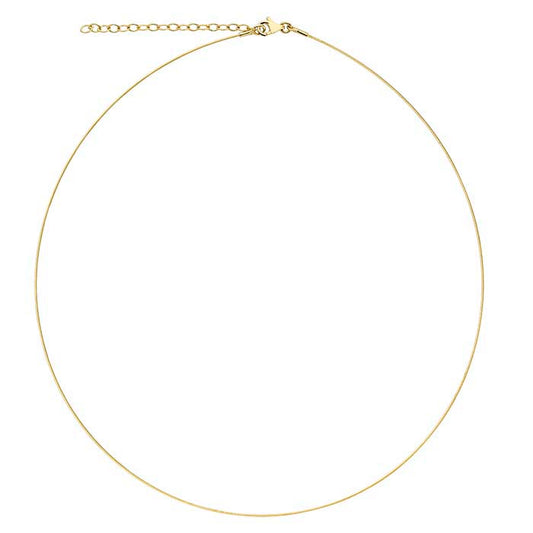 14K gult gull 1-tråds kabelhalswire