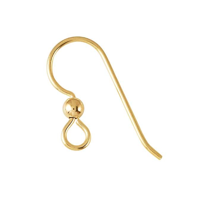 Ear Wire with Loop and Bead