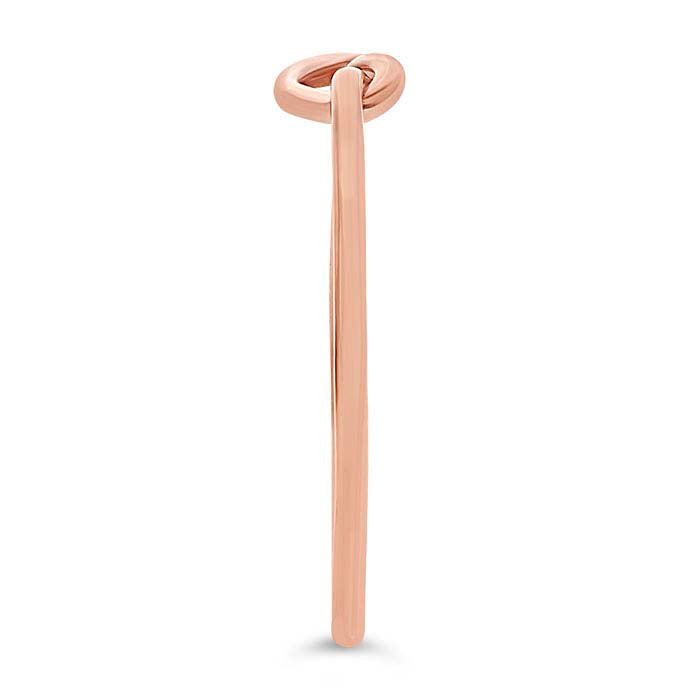 خاتم عقدة الحب مطلي بالذهب الوردي 14/20