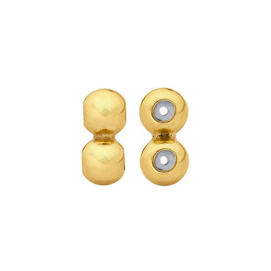 14/20 Geel Goud Gevuld Dubbele Kraal met Siliconen Inzetstukken