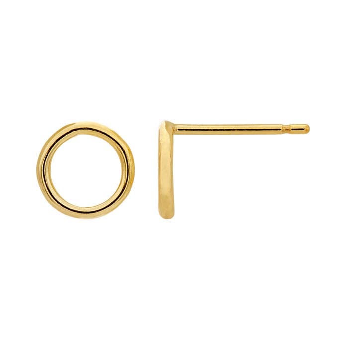 14/20 Yellow Gold-Filled Open Circle Post Earring