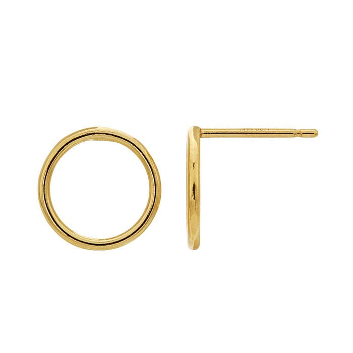 14/20 Yellow Gold-Filled Open Circle Post Earring