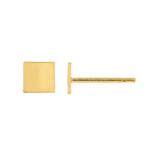 14/20 Yellow Gold-Filled Square Post Earring