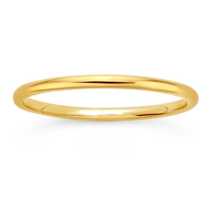 14/20 Yellow Gold-Filled Round Wire Stackable Ring